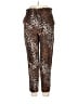 Veronica Beard 100% Linen Animal Print Brown Linen Pants Size 10 - photo 1
