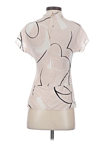 Reiss Short Sleeve Silk Top (view 2)