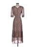 Pablo Animal Print Brown Casual Dress Size 38 - photo 2