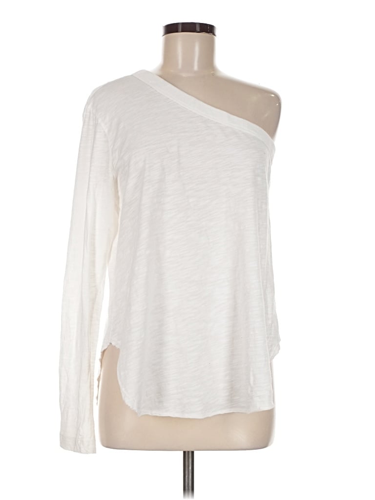Pre-owned Wilt Long Sleeve Top Ivory One Shoulder Neckline Tops