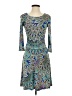 En Focus Studio Paisley Teal Cocktail Dress Size 4 - photo 1