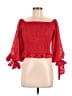TCEC 100% Polyester Red 3/4 Sleeve Blouse Size L - photo 1