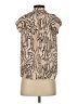 MARIACHER. 100% Viscose Animal Print Tan Sleeveless Blouse Size XS - photo 2