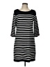 Talbots Stripes Black Casual Dress Size Lg Petite - photo 1