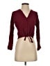 Rails 100% Rayon Burgundy Long Sleeve Blouse Size XS - photo 1