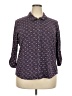 Eddie Bauer Polka Dots Purple 3/4 Sleeve Button-Down Shirt Size 2X - photo 1