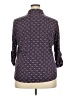 Eddie Bauer Polka Dots Purple 3/4 Sleeve Button-Down Shirt Size 2X - photo 2