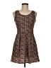 Freebird 100% Polyester Hearts Brown Casual Dress Size M - photo 1