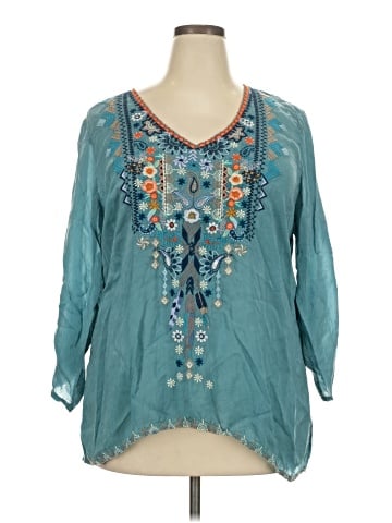 Johnny Was 3/4 Sleeve Blouse (view 1)
