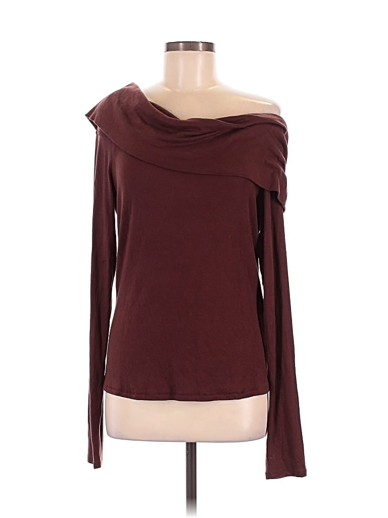 Everlane Long Sleeve T-shirt In Burgundy