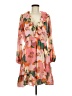 Taylor 100% Polyester Floral Pink Cocktail Dress Size 8 - photo 1