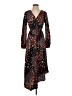 Shein 100% Polyester Print Black Cocktail Dress Size 4 - photo 1