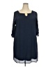 Indigo Rose 100% Polyester Solid Blue Casual Dress Size 2X - photo 1