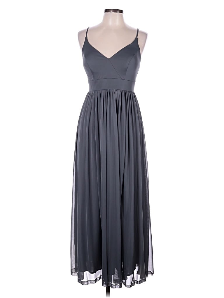Azazie Cocktail Dress - Bridesmaid: Gray Dresses - Used - Size 8