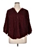 Torrid Burgundy 3/4 Sleeve Blouse Size 1X Plus (1) - photo 1