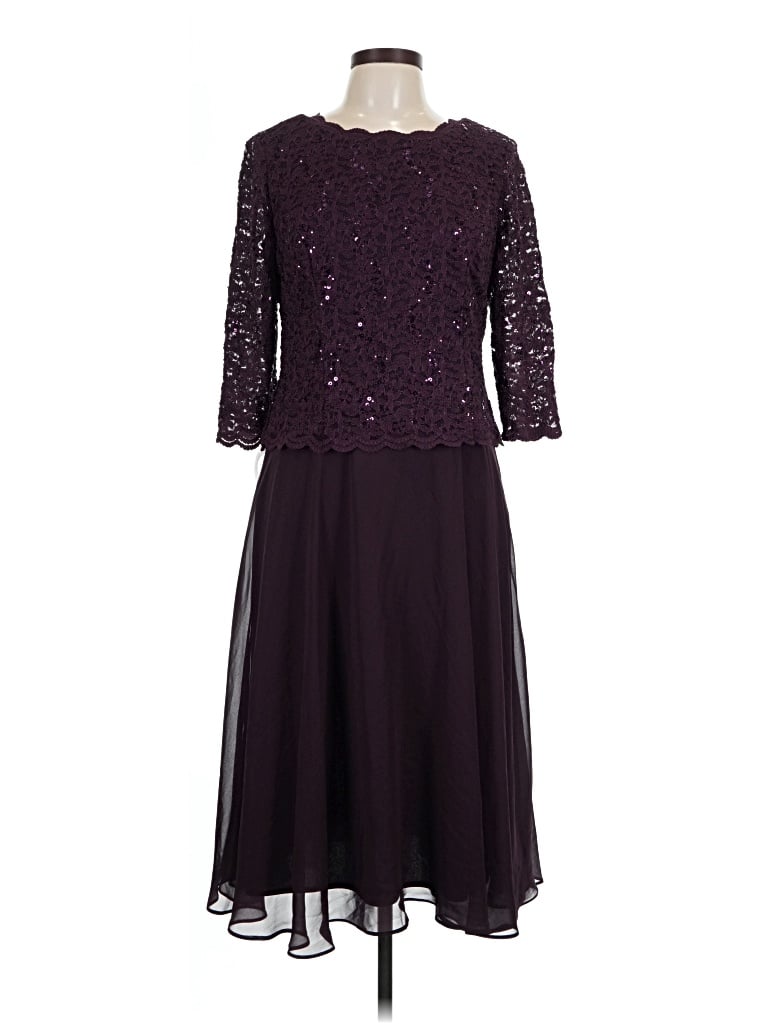 Pre-owned Alex Evenings Cocktail Dress In Purple