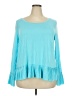 Kaari Blue Teal Long Sleeve Blouse Size 2X - photo 1