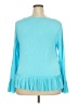Kaari Blue Teal Long Sleeve Blouse Size 2X - photo 2