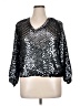 Three Flaggs Silver 3/4 Sleeve Blouse Size 1X (estimated) - photo 1