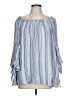 Fever 100% Rayon Blue 3/4 Sleeve Blouse Size L - photo 1
