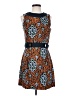 Tory Burch Paisley Orange Blue Cocktail Dress Size 6 - photo 1