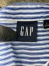Gap Stripes Blue 3/4 Sleeve Button-Down Shirt Size L - photo 7