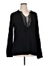 True Grit 100% Cotton Black Long Sleeve Blouse Size XL - photo 1
