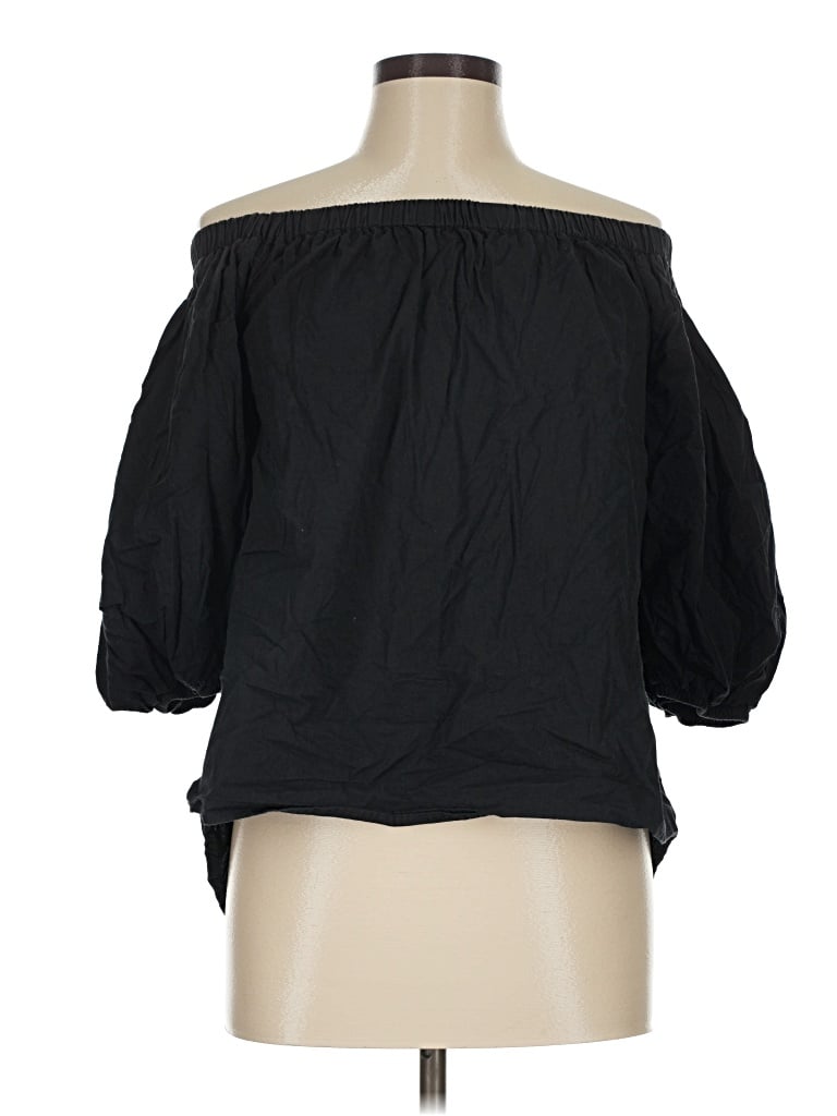 Pre-owned Live 4 Truth 3/4 Sleeve Blouse In Black