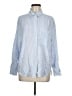 Bershka Stripes Blue Long Sleeve Button-Down Shirt Size M - photo 1