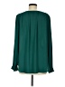 Ann Taylor LOFT 100% Polyester Teal Long Sleeve Blouse Size M - photo 2
