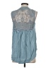 Holding Horses 100% Lyocell Blue Sleeveless Button-Down Shirt Size 4 - photo 2