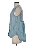 Holding Horses 100% Lyocell Blue Sleeveless Button-Down Shirt Size 4 - photo 5