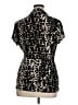 DKNY Animal Print Black Short Sleeve Blouse Size XL - photo 2