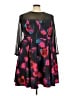 Torrid Floral Multi Color Black Cocktail Dress Size 3X Plus (3) - photo 1