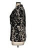 DKNY Animal Print Black Short Sleeve Blouse Size XL - photo 5