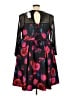 Torrid Floral Multi Color Black Cocktail Dress Size 3X Plus (3) - photo 2