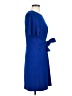 Donna Morgan Solid Blue Casual Dress Size 8 - photo 4