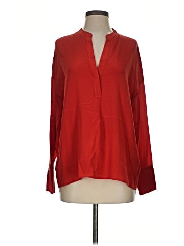 Vince. Long Sleeve Silk Top (view 1)