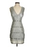 Rampage Metallic Silver Cocktail Dress Size S - photo 1