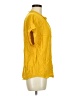 Point Sur 100% Viscose Yellow Short Sleeve Blouse Size M - photo 4