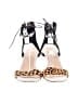 Loeffler Randall 100% Leather Animal Print Black Sandals Size 9 - photo 2