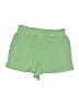 Unbranded 100% Cotton Solid Green Shorts Size 14 - photo 2