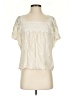 One World 100% Rayon Ivory Short Sleeve Blouse Size S - photo 1