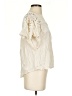 One World 100% Rayon Ivory Short Sleeve Blouse Size S - photo 4
