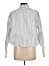 Gap 100% Cotton Stripes Blue Silver Long Sleeve Button-Down Shirt Size L - photo 2