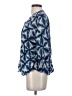Ulla Johnson 100% Silk Tie-dye Blue 3/4 Sleeve Silk Top Size 4 - photo 5