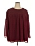 MICHAEL Michael Kors 100% Polyester Burgundy Long Sleeve Blouse Size 3X - photo 1