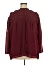 MICHAEL Michael Kors 100% Polyester Burgundy Long Sleeve Blouse Size 3X - photo 2