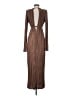 Unbranded 100% Polyester Brown Cocktail Dress Size S (estimated) - photo 2