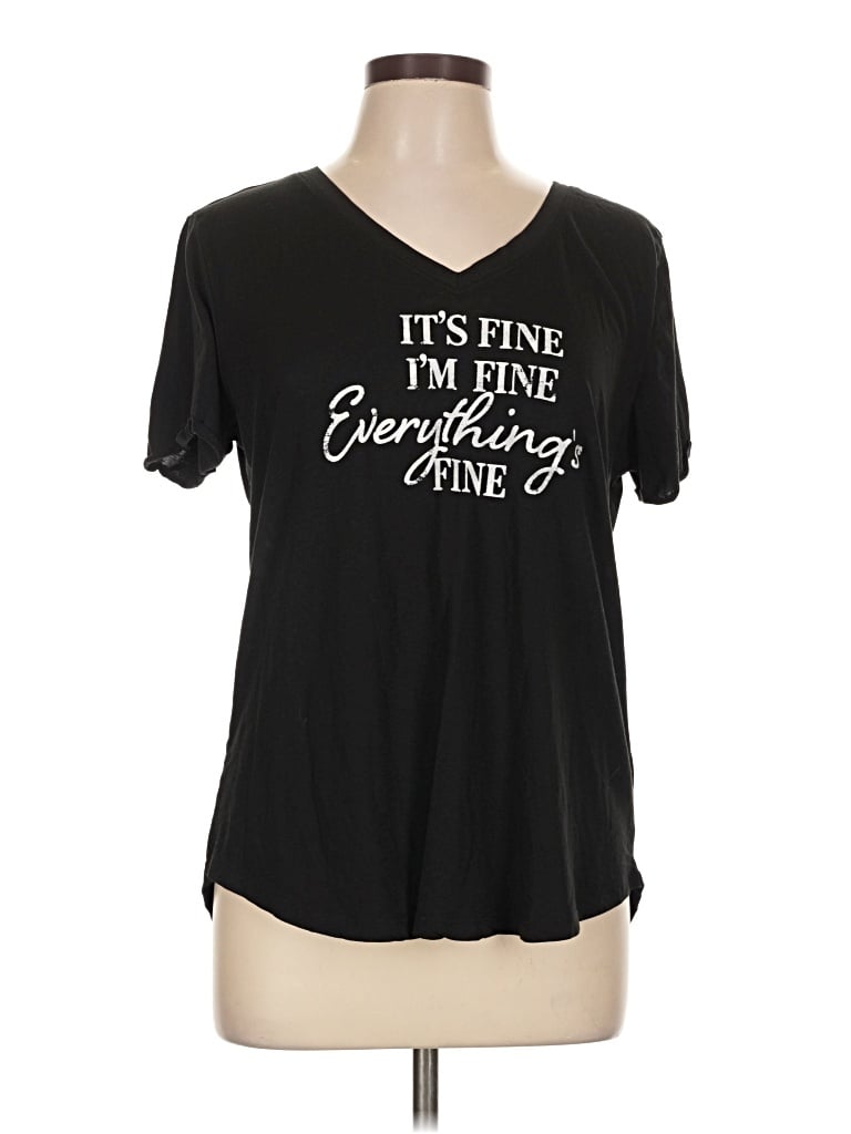 Pre-owned Maurices Short Sleeve T-shirt In Black